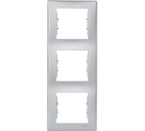 Вертикальная рамка 3-я Systeme Electric Sedna Алюминий SE SDN5801360