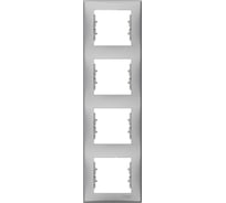 Вертикальная рамка 4-я Schneider Electric Sedna Алюминий SE SDN5802060