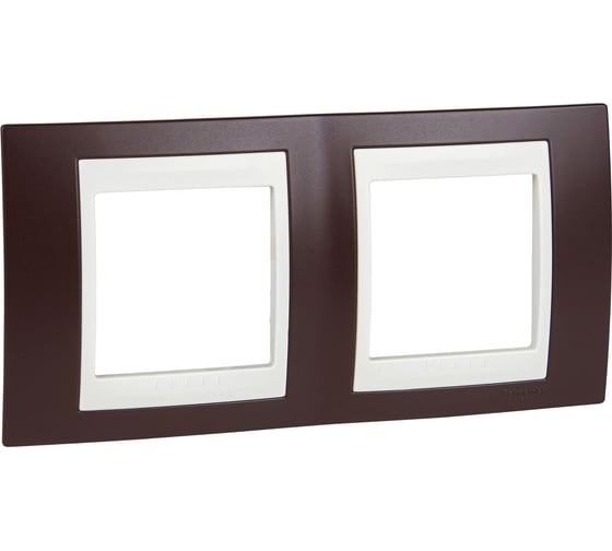 Горизонтальная Рамка 2-ая Systeme Electric Unica Хамелеон Гранат/Бежевый MGU6.004.572 1