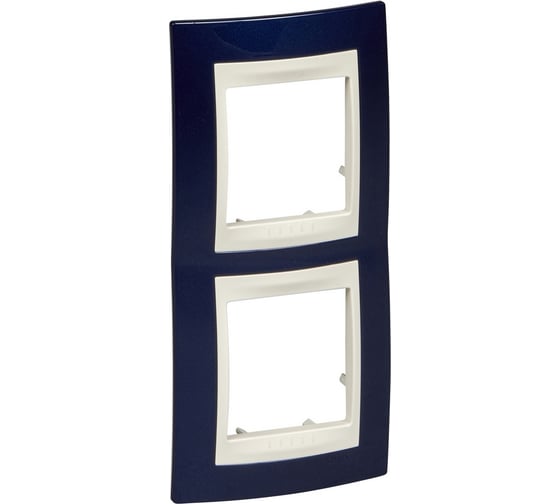 Вертикальная рамка 2-ая Systeme Electric Unica Хамелеон Индиго/Бежевый MGU6.004V.542 1