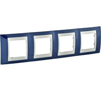 Горизонтальная рамка 4-ая Systeme Electric Unica Хамелеон Индиго/Бежевый MGU6.008.542