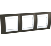 Горизонтальная рамка 3-ая Systeme Electric Unica Хамелеон Какао/Белый MGU6.006.871