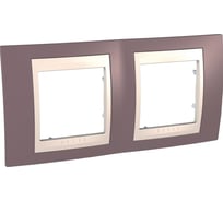 Горизонтальная рамка 2-ая Systeme Electric Unica Хамелеон Лиловый/Бежевый MGU6.004.576