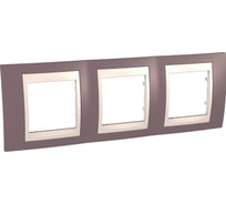 Горизонтальная рамка 3-ая Systeme Electric Unica Хамелеон Лиловый/Бежевый MGU6.006.576