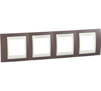 Горизонтальная рамка 4-ая Systeme Electric Unica Хамелеон Лиловый/Бежевый MGU6.008.576