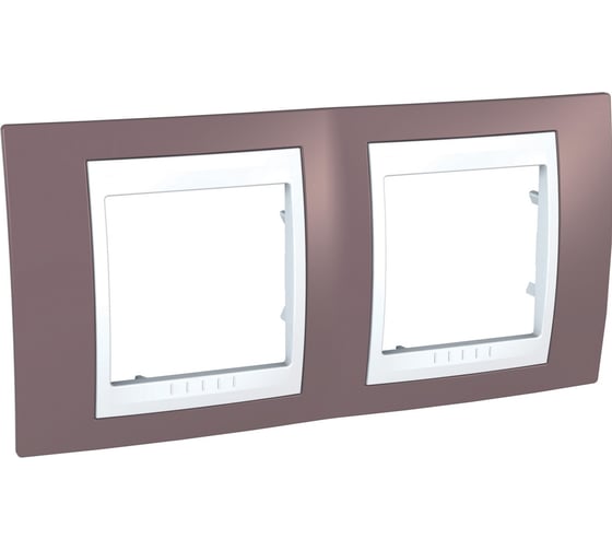 Горизонтальная рамка 2-ая Systeme Electric Unica Хамелеон Лиловый/Белый MGU6.004.876 1