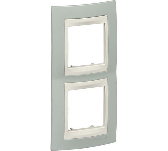 Вертикальная рамка 2-ая Systeme Electric Unica Хамелеон Морская волна/Бежевый MGU6.004V.570 1