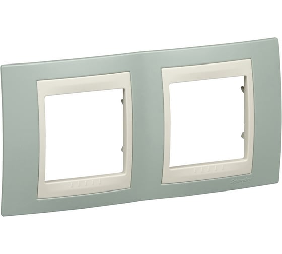 Горизонтальная рамка 2-ая Systeme Electric Unica Хамелеон Морская волна/Бежевый MGU6.004.570 1