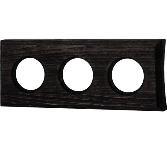 3 постовая рамка Bironi угольно-черный, на бревно 220мм, скрытый монтаж BF4C22-630-119 1