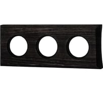 3 постовая рамка Bironi угольно-черный, на бревно 280мм, скрытый монтаж BF4C28-630-119