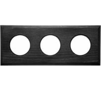 3-х постовая рамка Bironi угольно-черный, скрытый монтаж BF4 BF4-630-119