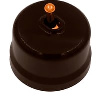 1 клавишный тумблерный выключатель Bironi ручка медь B1-230-22-C