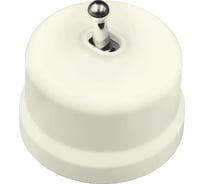 1 клавишный тумблерный выключатель Bironi ручка серебро B1-230-211-S