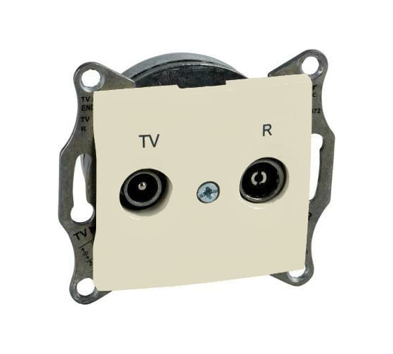 Розетка TV/R Systeme Electric Sedna Беж оконечная 1dB SE SDN3301647