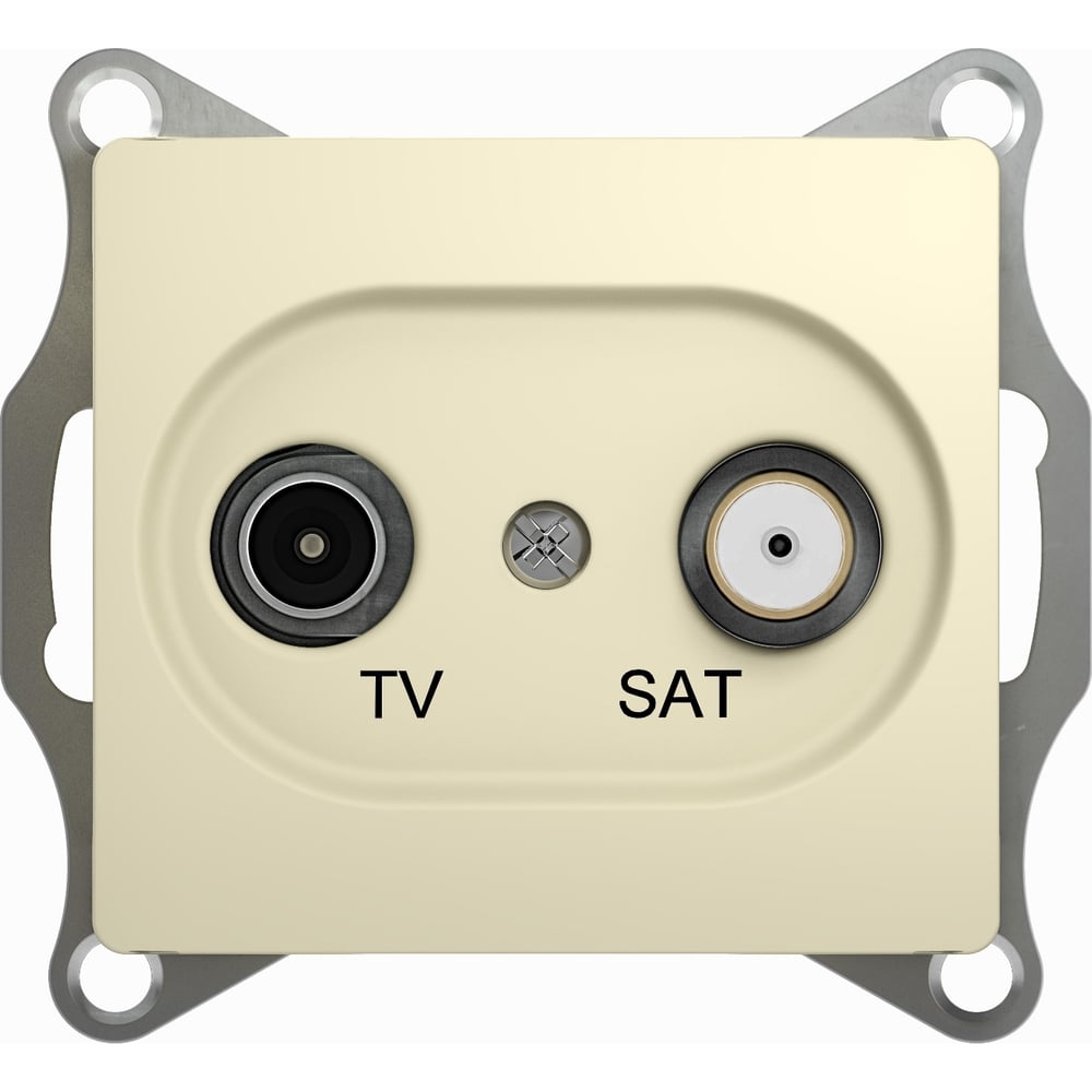 Механизм TV-SAT розетки Systeme Electric 1-м GLOSSA проходн. 4DB беж ...