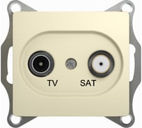 Механизм TV-SAT розетки Systeme Electric 1-м GLOSSA проходн. 4DB беж. SchE GSL000298
