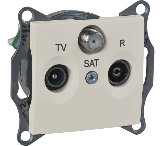 Розетка TV/R/SAT Systeme Electric Sedna Беж оконечная 1dB SE SDN3501347