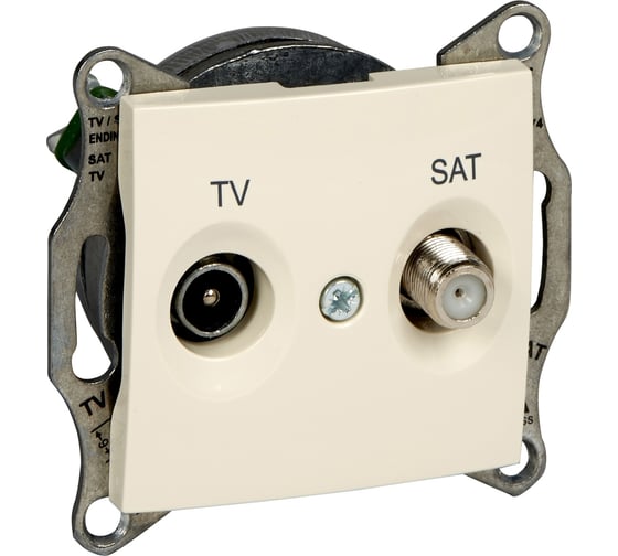 Розетка TV/SAT Systeme Electric Sedna Беж оконечная 1dB SE SDN3401647