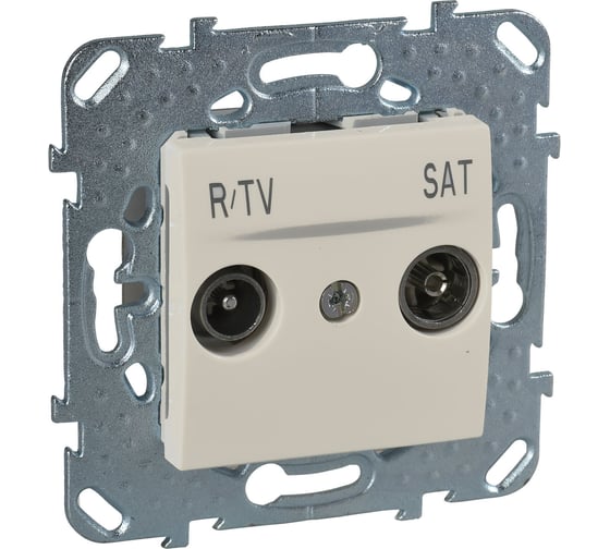 Розетка TV-SAT Systeme Electric Unica Беж проходная MGU5.456.25ZD 1