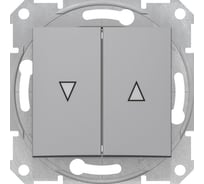 Жалюзийный выключатель Systeme Electric Sedna Алюминий с механической блокировкой 10А SE SDN1300360