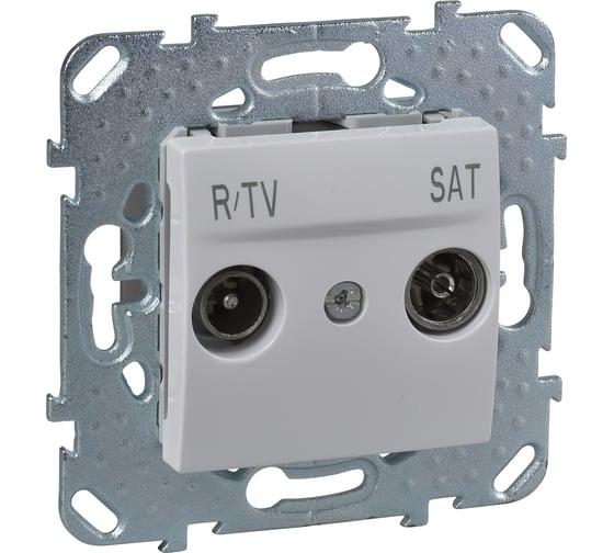 Розетка TV-SAT Systeme Electric Unica Бел проходная MGU5.456.18ZD