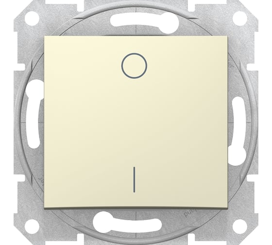 1-клавишный выключатель Systeme Electric Sedna Беж 10A SE SDN0200147 1
