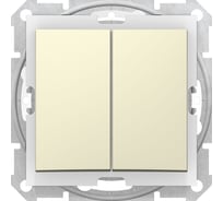 2-клавишный выключатель Systeme Electric Sedna Беж 10А, IP44 SE SDN0300447
