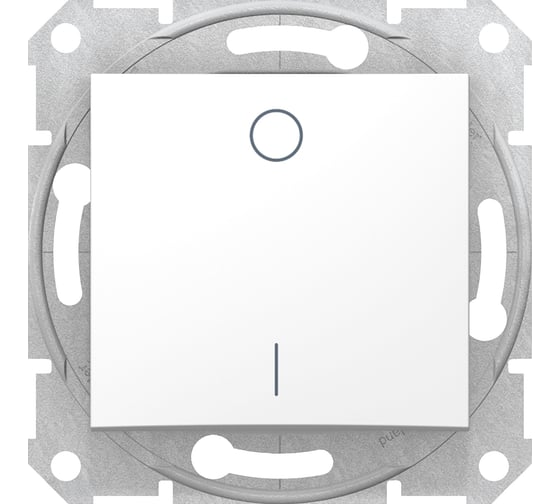 1-клавишный выключатель Systeme Electric Sedna Бел 10A SE SDN0200121 1