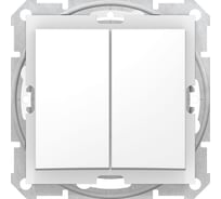 2-клавишный выключатель Systeme Electric Sedna Бел 10А, IP44 SE SDN0300421