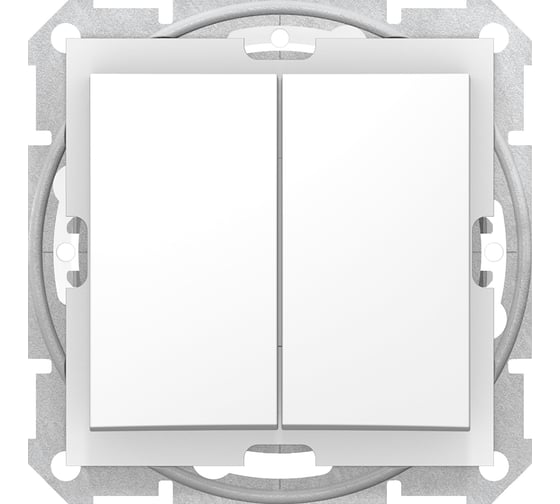 2-клавишный выключатель Systeme Electric Sedna Бел 10А, IP44 SE SDN0300421