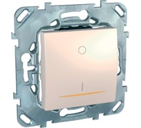 1-клавишный выключатель Systeme Electric Unica Беж 16A с подсветкой MGU5.262.25SZD