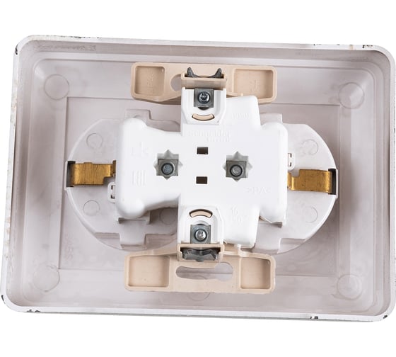 Двухместная розетка Systeme Electric WESSEN 59 Черный бархат с/з с защитными шторками в сборе с рамкой RS16-255-68