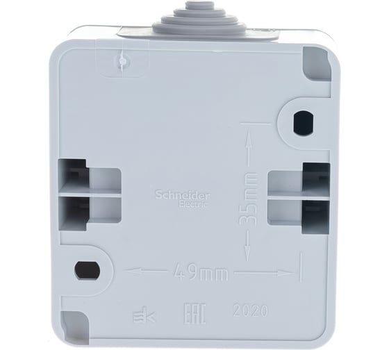 1-клавишный выключатель Systeme Electric ОП Этюд 10А IP44 сер. SchE BA10-041C
