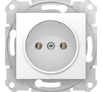 Механизм розетки Systeme Electric 1-м SEDNA без заземления, без шторок, белая SchE SDN2900121