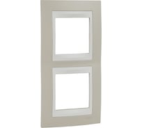 Вертикальная рамка 2-ая Systeme Electric Unica Хамелеон Песчаный/Бежевый MGU6.004V.567