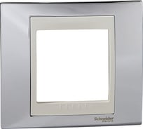 Рамка 1-ая Schneider Electric Unica Хамелеон Серебро/Бежевый MGU66.002.510