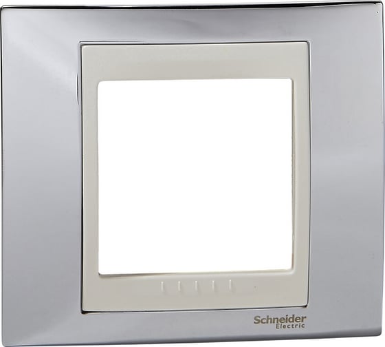 Рамка 1-ая Schneider Electric Unica Хамелеон Серебро/Бежевый MGU66.002.510 1