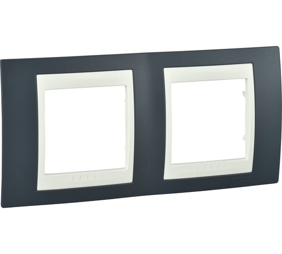 Горизонтальная рамка 2-ая Systeme Electric Unica Хамелеон Серо-Зеленый/Бежевый MGU6.004.577 1