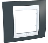 Рамка 1-ая Systeme Electric Unica Хамелеон Серо-Зеленый/Белый MGU6.002.877