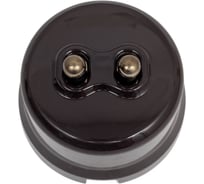 2 клавишный тумблерный выключатель Bironi ручка бронза B1-232-22-B