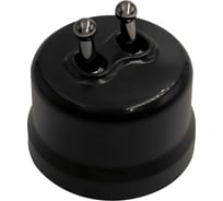 2 клавишный тумблерный выключатель Bironi ручка бронза B1-232-23-B