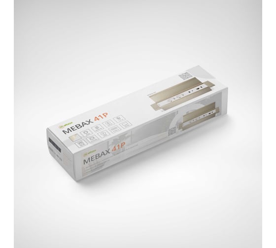 Блок розеток Mebax 41P 2 секции Серебро+Белый USB + type C + RJ45 + HDMI 00-00002596