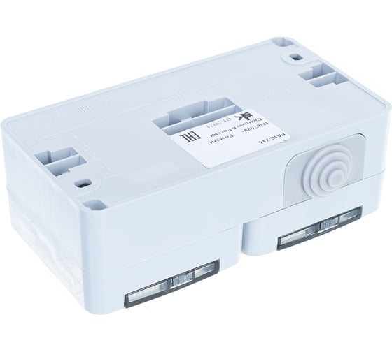 Блок Systeme Electric ОП Этюд IP44 сер. 2-м розетка с заземл. защ. шторки SchE PA16-244C