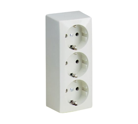 Розетка для монтажа на поверхность, 3-х модульная ABL 16A 2P+E 250V, белый 1493010 1