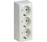 Розетка для монтажа на поверхность, 3-х модульная ABL 16A 2P+E 250V, белый 1493010 1