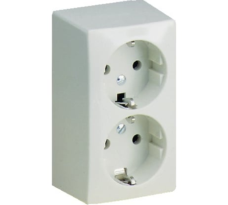 Розетка для монтажа на поверхность, 2-х модульная ABL 16A 2P+E 250V, белый 1492010