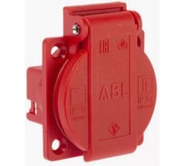 Приборная розетка ABL термопласт, фланец, IP54 16A 2P+E 250V, красный 1461040
