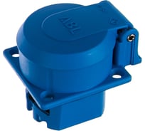 Приборная розетка ABL SCHUKOplus термопласт, фланец, IP54 16A 2P+E 250V, синий 1561050