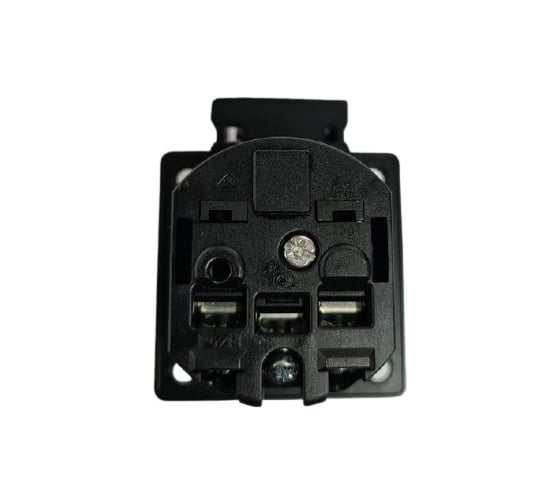 Приборная розетка ABL термопласт, фланец, IP54 16A 2P+E 250V, черный 1661000