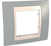 Рамка 1-ая Systeme Electric Unica Хамелеон Серый/Бежевый MGU6.002.565